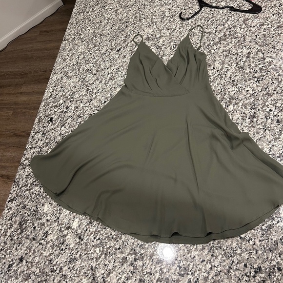 Dark Olive Green Dress Aline - Picture 1 of 3